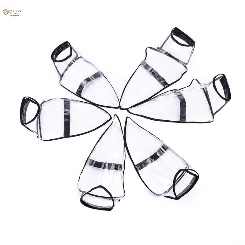 Cod ผ้าคลุมรองเท้าตัดผม PVC Clear Shoe Cover Foots Covers Hair Stylist Shoes ใหม่