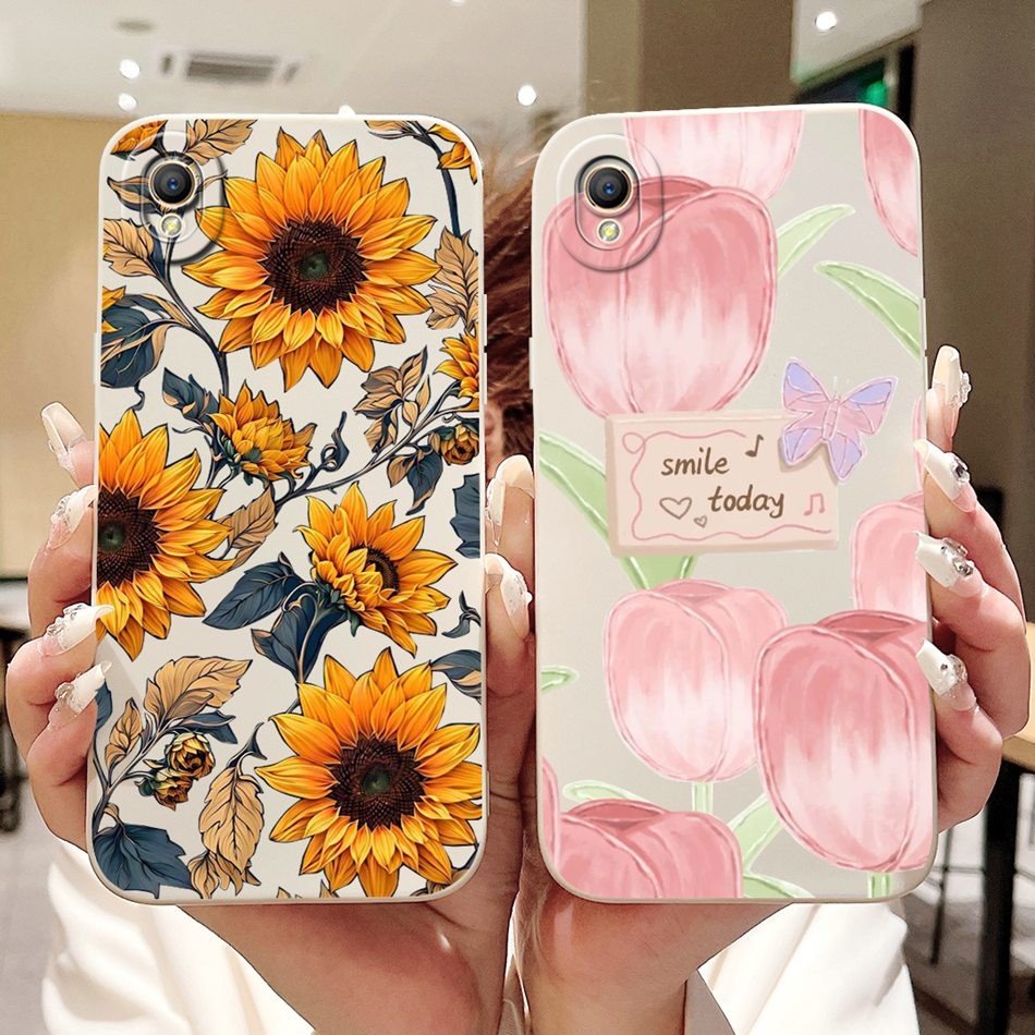 Oppo A37 A37f A37fw A37m Neo9 ทิวลิปสวยดอกทานตะวันผีเสื้อปลอก OppoA37 A 37f 37fw ซิลิโคนอ่อนนุ่มเยลล