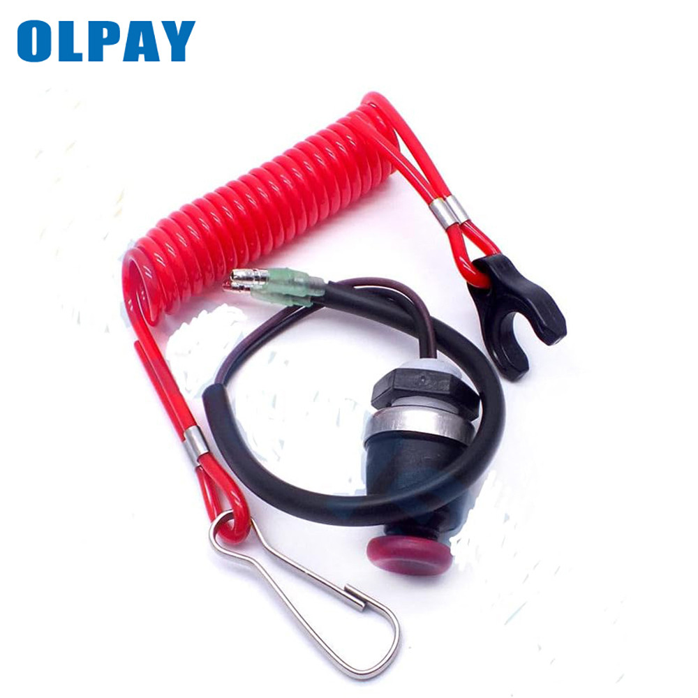 398-06830สวิตช์หยุดความปลอดภัยพร้อมเชือกเส้นเล็กสําหรับ Tohatsu Outboard Motor 398-06830-0 398068300อะไหล่เครื่องยนต์เรือเอ็ม