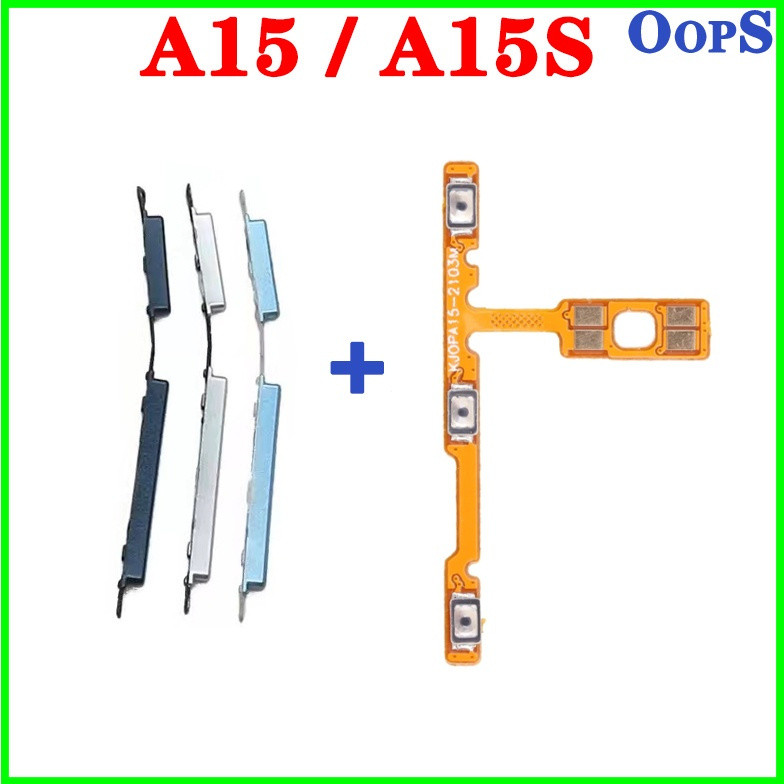 A15s ปุ่มปรับระดับเสียงไฟ flex สําหรับ Oppo A15 2020 CPH2185 / A15S CPH2179 สวิตช์ปิดปุ่มด้านข้าง