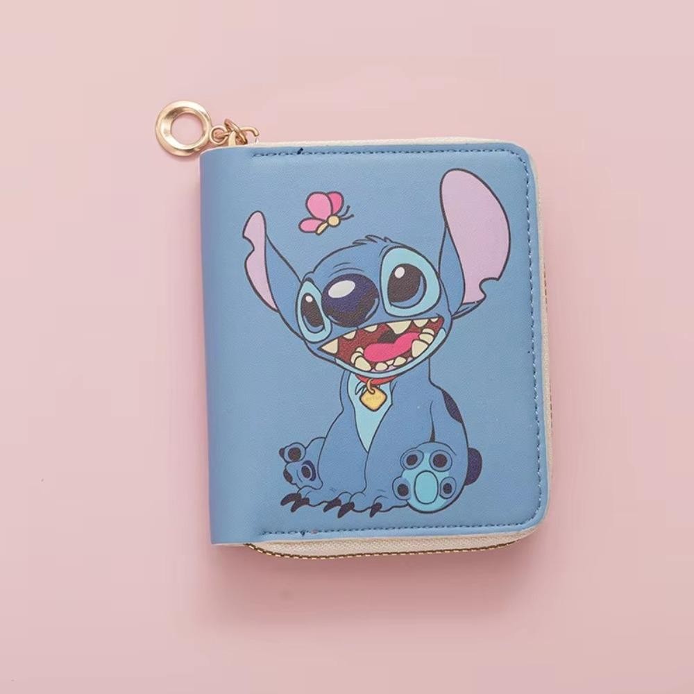 Mh กระเป๋าสตางค์กระเป๋าเงิน, PU หนัง Kawaii Stitch กระเป๋าใส่เหรียญเงิน,อะนิเมะ Figures Tote กระเป๋ากระเป๋าถือบัตรเครดิต Holoder เด็กของขวัญวันเกิด