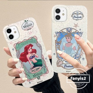 เคสซิลิโคนนิ่ม ลายเจ้าหญิงนางเงือก กันกระแทก สําหรับ iPhone 15 11 12 13 14 Pro Max X Xr Xs 8 7 6 Plus SE 2020