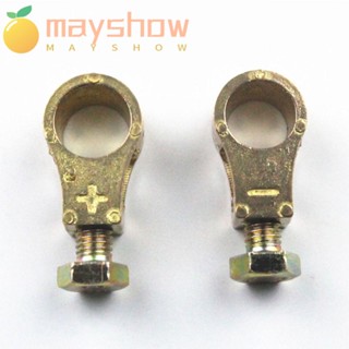 Mayshow คลิปหนีบแบตเตอรี่ ทองแดงบริสุทธิ์ แบบพกพา ติดตั้งง่าย 1 คู่