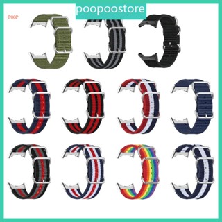 Poop สายนาฬิกาข้อมือไนล่อนถัก ปรับได้ ซักล้างได้ แบบเปลี่ยน สําหรับ Pixel Smartwatch Band