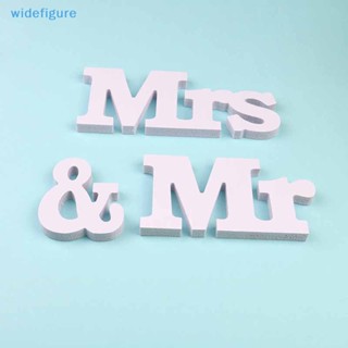 ป้ายสัญลักษณ์ตัวอักษร mr &amp; mrs สีขาว สําหรับตกแต่งงานแต่งงาน งานวันเกิด