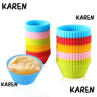 Karen แม่พิมพ์คัพเค้ก มัฟฟิน ทรงกลม สีแคนดี้ DIY