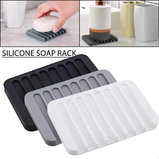 Self Draining Soap Holder Silicone Soap Dish Soap Saver for Bathroom Kitchen