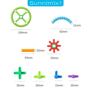 [Sunnimix1] บล็อกตัวต่อท่อ 3D หลากสี ของเล่น สําหรับเด็กก่อนวัยเรียน 3 4 5 6 7+