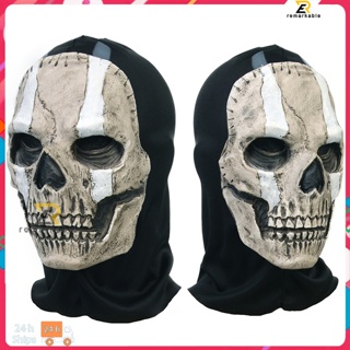 พร้อมสต็อก Call Of Duty Skeleton Mask Halloween ตัวละครเกม Prop Halloween Ghost Mask Tactical Facebook Mask โดดเด่น_th