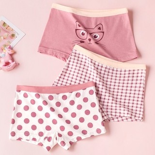 Girls Underwear Pure Cotton Boxer Childrens Four-Corner Flat Pants Little Girls Briefs Childrens Shorts Baby Girls Middle-aged Children