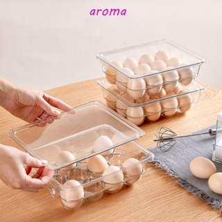 Aroma กล่องเก็บไข่ แบบใส ประหยัดพื้นที่ สําหรับตู้เย็น