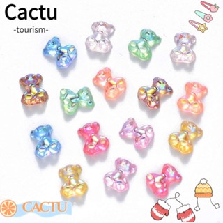 Cactu ตุ๊กตาหมีเรซิ่น ขนาดเล็ก สําหรับทําเครื่องประดับ DIY