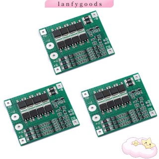 Lanfy บอร์ดป้องกันแบตเตอรี่ลิเธียม 3s พลาสติก PCB สีเขียว พร้อมกระแสไฟเกิน DC12V 11.1V 12.6V 3 ชิ้น