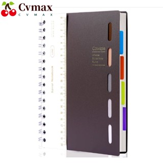 Cvmax สมุดโน๊ตสันเกลียว ปกแข็ง ขนาด A5 สีดํา สําหรับสํานักงาน 5 หัวข้อ