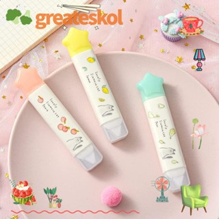 Greateskol Two-in-one เทปลบคําผิด เพื่อความสวยงาม น่ารัก เทปลบคําผิด สีขาว เติมได้ เทปลบคําผิด สีขาว เทปลบคําผิด สํานักงาน