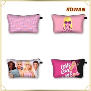 Rowans กระเป๋าเครื่องสําอาง ลายบาร์บี้น่ารัก สีชมพู เหมาะกับของขวัญวันหยุด อุปกรณ์เสริม สําหรับตุ๊กตาบาร์บี้