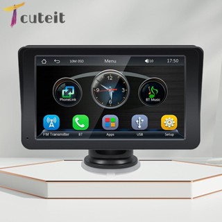 Tcuteit เครื่องเล่นมัลติมีเดีย วิทยุ WiFi ไร้สาย 7 นิ้ว สําหรับรถยนต์ Android