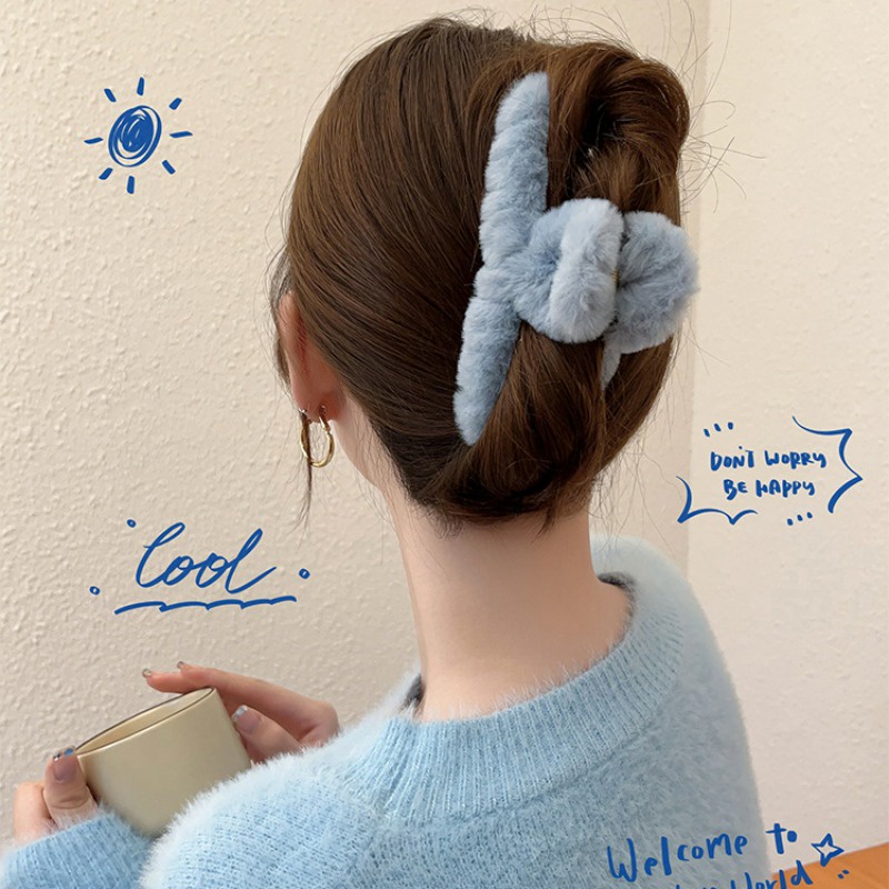 กิ๊บติดผม แบบนิ่ม ขนาดใหญ่ เครื่องประดับ แฟชั่นฤดูหนาว สไตล์เกาหลี - รูปที่ 6