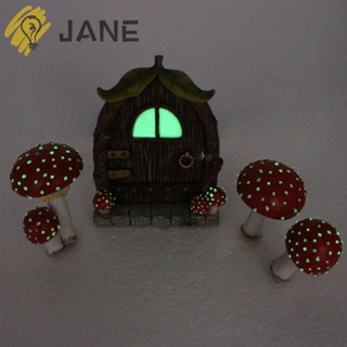 Jane ตุ๊กตาโนมเรซิ่น รูปเห็ด เรืองแสง DIY สําหรับตกแต่งบ้าน