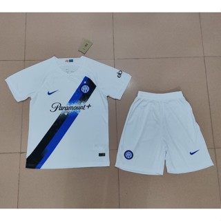 เสื้อกีฬาแขนสั้น ลายทีมชาติฟุตบอล Inter Away 23-24 Inter Away Kit Jersey S-XXL ชุดเยือน สําหรับผู้ชาย AAA