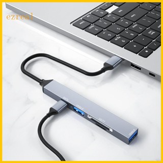 Ez 5 in 1 อะแดปเตอร์ฮับ USB C 5Gbps USB 3 0 ความเร็วสูง 480Mbps USB 2 0 พอร์ต Type-C