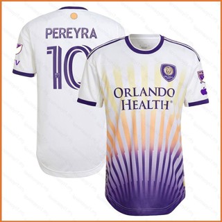 Fb 2023 MLS Mauricio Pereyra Orlando City SC Jersey เสื้อยืด แขนสั้น พลัสไซซ์ สําหรับเล่นกีฬา ฟุตบอล