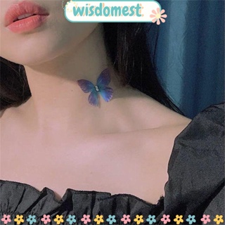 WISDOMEST เครื่องประดับ สร้อยคอ พร้อมจี้ผีเสื้อ เหมาะกับของขวัญ สําหรับผู้หญิง