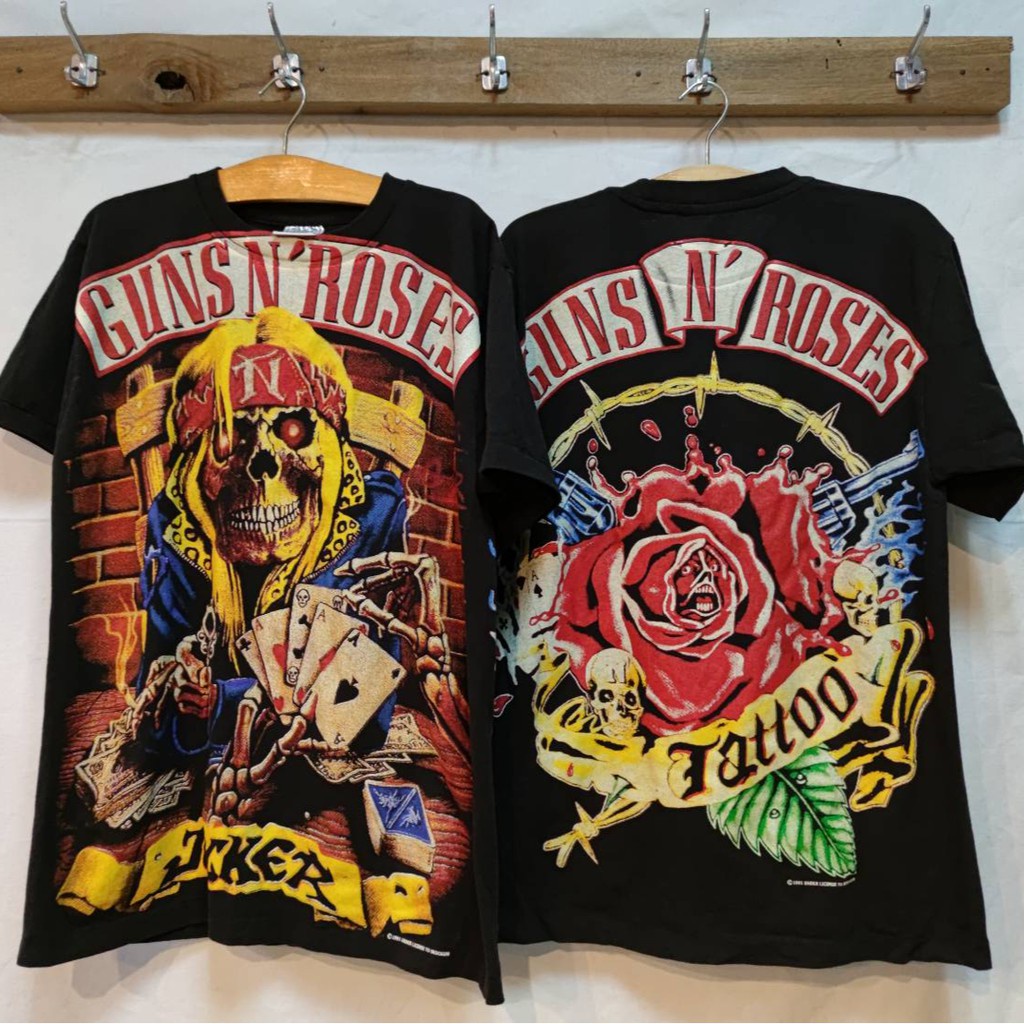 เสื้อยืด ไมโครไฟเบอร์ พิมพ์ลาย Guns N' Roses Joker Bootleg สําหรับผู้ชาย