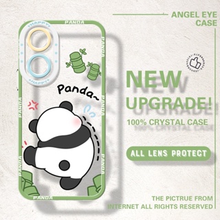 เคสโทรศัพท์มือถือแบบนิ่ม ใส กันรอยกล้อง ลายแพนด้าน่ารัก สําหรับ OPPO A16s A31 A32 A33 A35 A36 A5 A52 A53 A53s