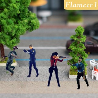 [flameer1] ฟิกเกอร์เรซิ่น รูปคนผีดิบ สเกล 1:64 ขนาดเล็ก สําหรับตกแต่งภูมิทัศน์ 4 ชิ้น