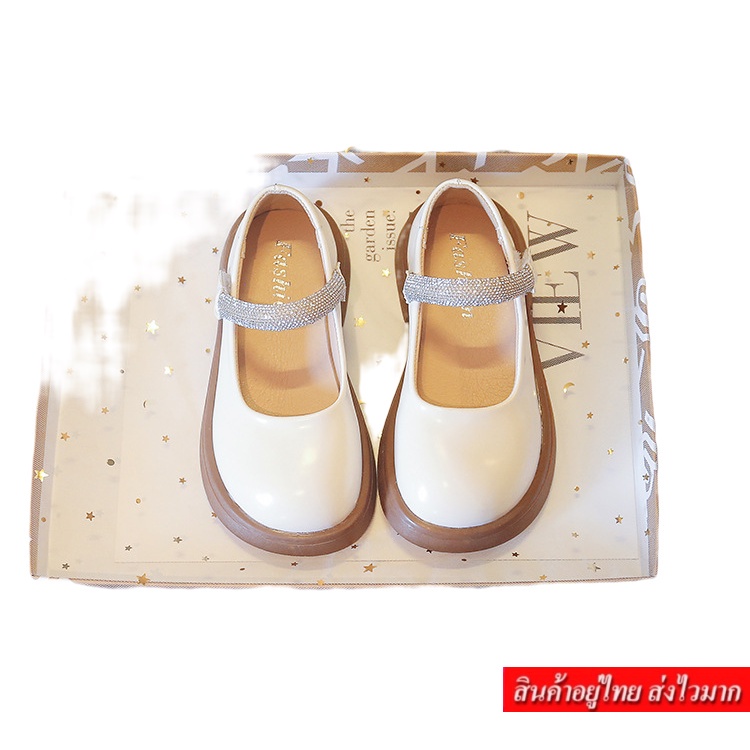 LOVEBABY รองเท้าคุทชูเด็กผู้หญิง รองเท้าแบบสวม สีพื้น รุ่น YNK886