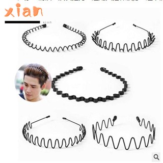 Xianen ที่คาดผม แบบหยัก สีดํา 5 ชิ้น