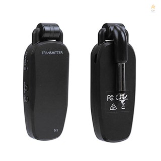 Durable Wireless Guitar Bass Transmitter Receiver System - Rechargeable Portable Audio Transmitter for Electric Guitar Bass