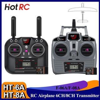 Hotrc HT-6A HT-8A รีโมตคอนโทรล 2.4G 6CH 8CH 4.5-9V PWM FHSS เครื่องส่งสัญญาณ สําหรับโดรน คอร์ดคอปเตอร์ เครื่องบินบังคับ FPV รถถัง