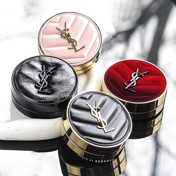 Ysl เบาะอากาศหนัง สีดํา สีชมพู