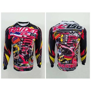 เสื้อกีฬาแขนยาว ลาย Raider Racing Bike สําหรับผู้ชาย