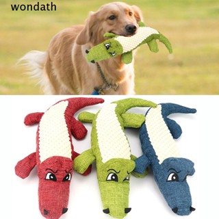 Wonda ของเล่นตุ๊กตาสุนัข ผ้าลินิน เสียงดัง จระเข้ แบบโต้ตอบ