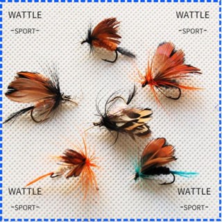 Wattle เหยื่อตกปลาปลอม รูปแมลงวัน ขนนก สําหรับตกปลา