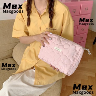 Maxg กระเป๋าเครื่องสําอาง ลายดอกไม้ น้ําหนักเบา สีพื้น จุของได้เยอะ สําหรับผู้หญิง