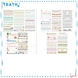 Teath สติกเกอร์น่ารัก หลากสี สําหรับตกแต่งสมุดภาพ DIY