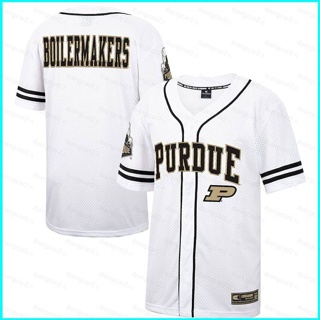 เสื้อคาร์ดิแกนเบสบอล พลัสไซซ์ พิมพ์ลายการ์ตูน Purdue Boilermakers Jersey