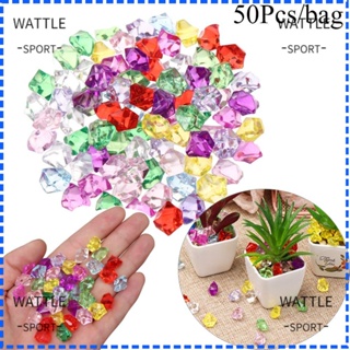 Wattle หินเทียม หลากสี สําหรับตกแต่งตู้ปลา สวน บ้าน งานแต่งงาน 50 ชิ้น ต่อถุง