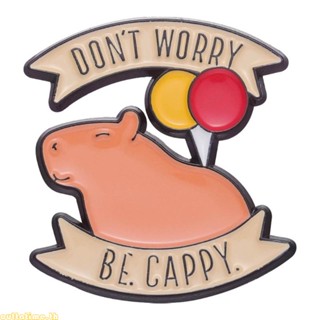 เข็มกลัด รูปการ์ตูน Capybara น่ารัก สําหรับตกแต่งกระเป๋าเป้สะพายหลัง