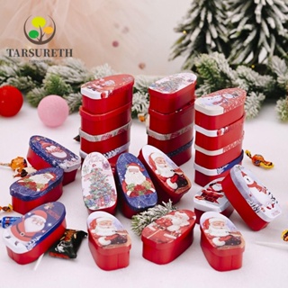 Tarsureth กล่องของขวัญ ลายซานตาคลอส สโนว์แมน กวางน่ารัก พร้อมฝาปิด สําหรับเด็ก 2 ชิ้น