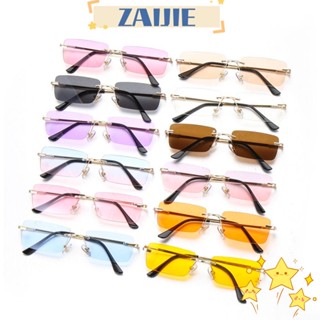 Zaijie24 แว่นตากันแดด ทรงสี่เหลี่ยมผืนผ้า กัน UV400 ขนาดเล็ก สไตล์วินเทจ สําหรับผู้หญิง