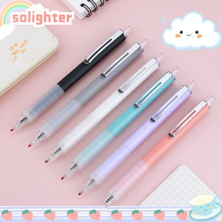 SOLIGHTER ปากกาเจล หมึกสีดํา 0.5 มม. 6 ชิ้น/ชุด