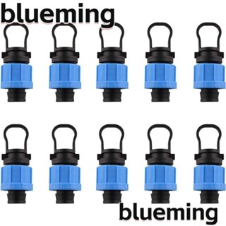 Blueming2 จุกปิดปลายเตียงนอน เทปน้ําหยด 16 มม. สีฟ้า สําหรับรดน้ําในสวน 10 ชิ้น