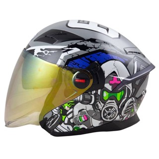 หมวกกันน็อค RANDOM HELMET Air Force -BIO 19 เทา