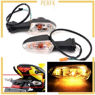 [Perfk] ไฟเลี้ยว LED สีเหลืองอําพัน สําหรับรถจักรยานยนต์ 2 ชิ้น