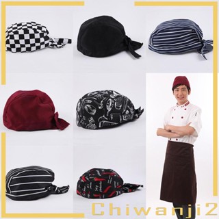 [Chiwanji2] หมวกผ้าโพกศีรษะ สีดํา สําหรับผู้ชาย ผู้หญิง